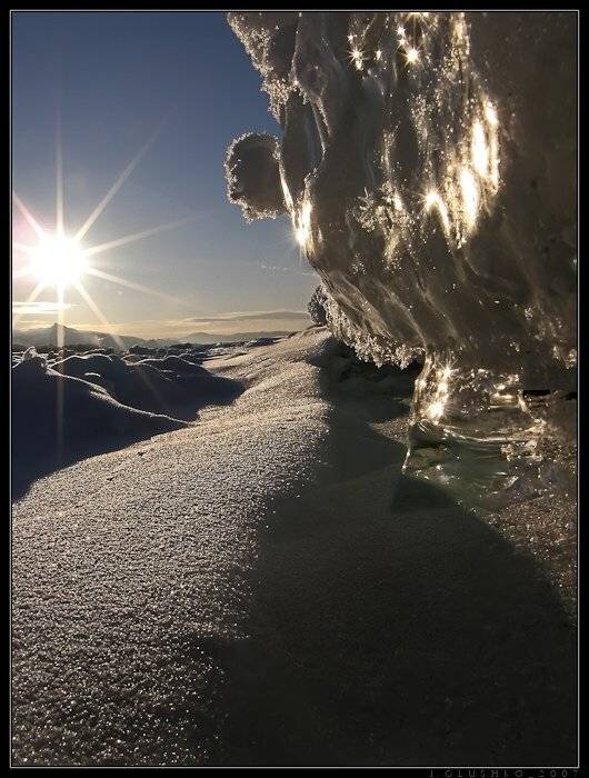 лед. снег, река, зима, бурятия, селенга, Игорь Глушко