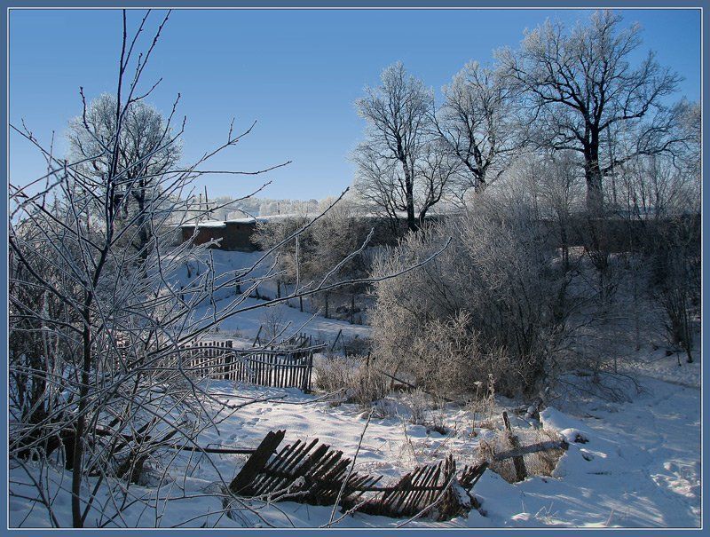 зима, деревня,овраг Зимняя сказка фото превью