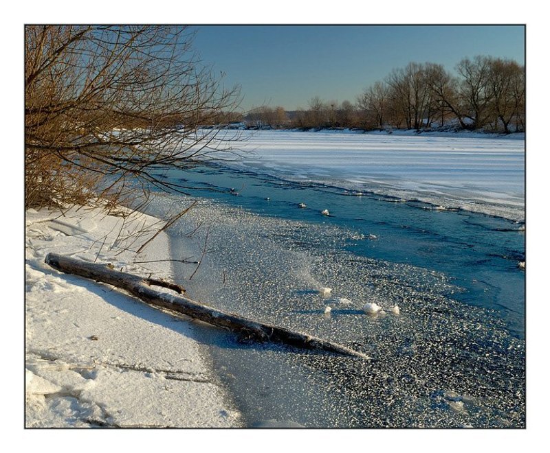 зима, речка, мороз Палка фото превью