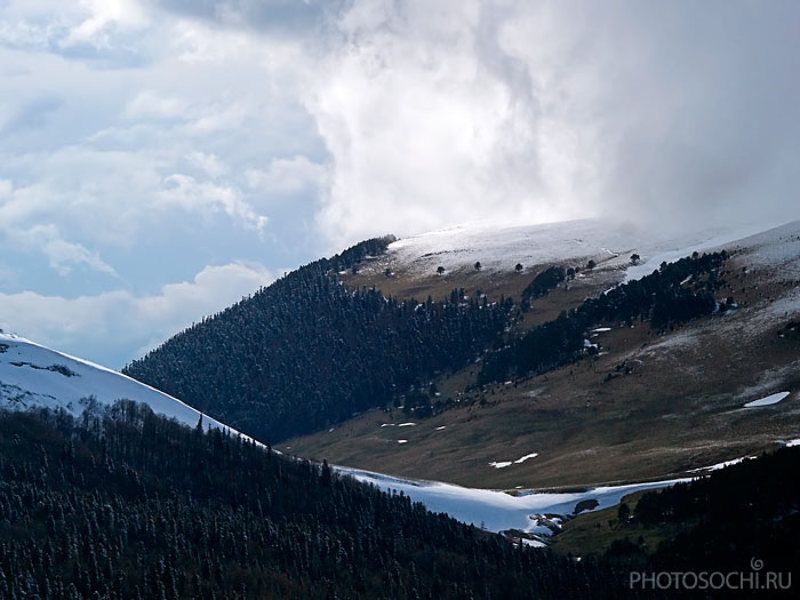 зима, горы, снег снежный фронт в горах фото превью