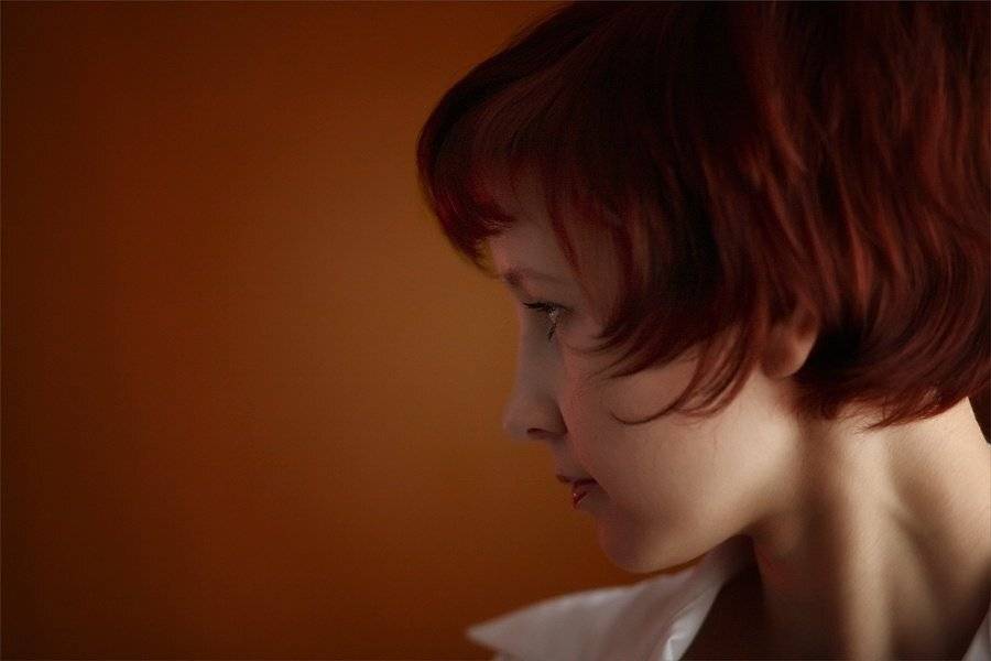 девушка, портрет, профиль, Роман Быков