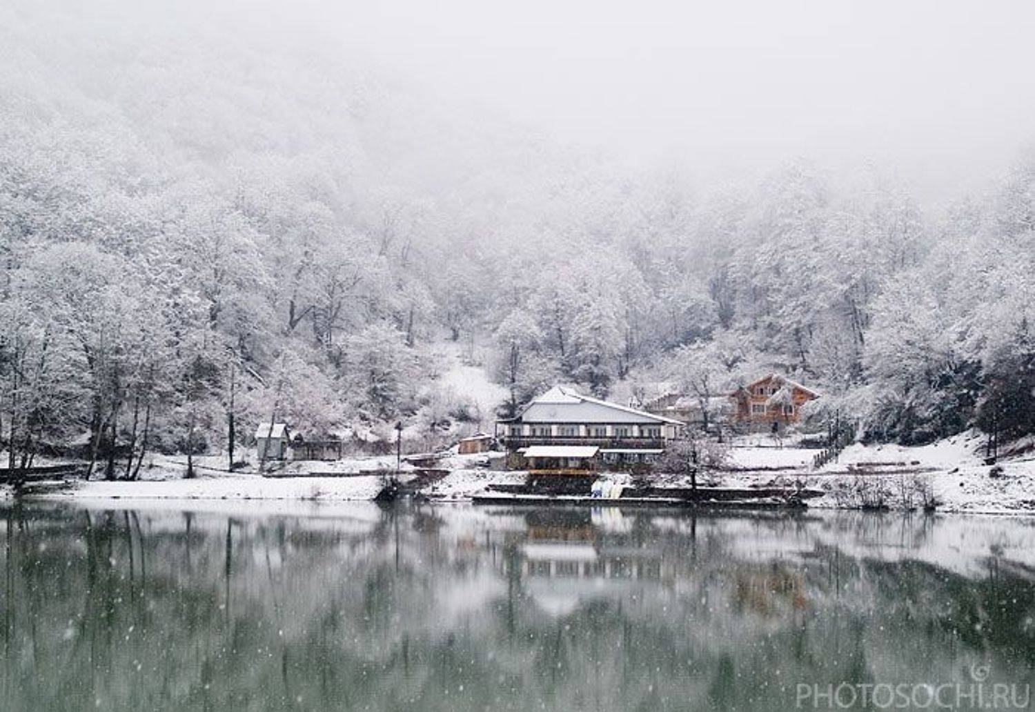 сочи, красная поляна, зима, снег, озеро, photosochi.ru, Евгений Харланов