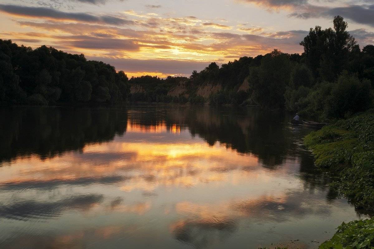 десна, река, закат, Александр