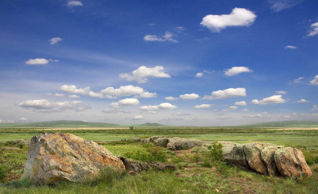 горы, облака, степь, Андрей Журавлев