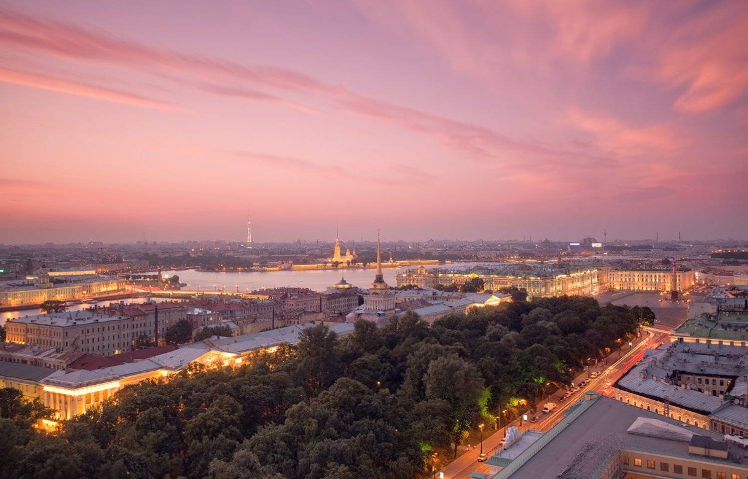 вечер, санкт-петербург, закат, крыша, Сергей Лукс