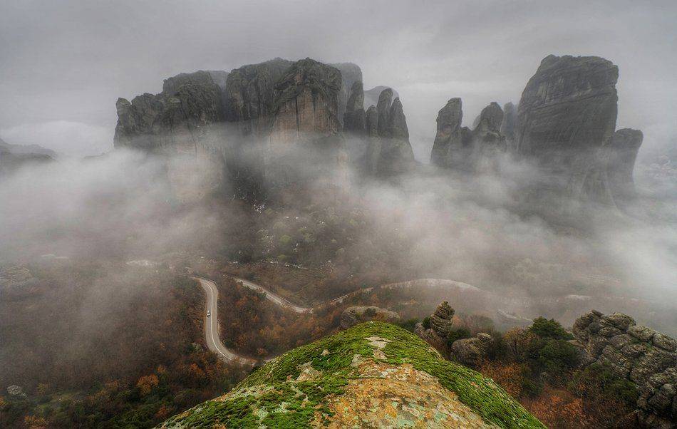 myst, fogs, rocks, Philip Peynerdjiev
