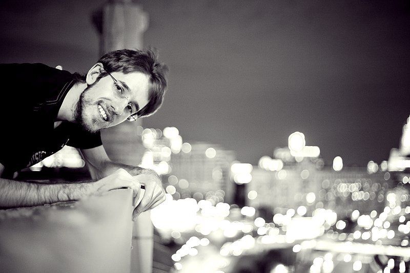 крыши, крыша, ночь, москва, город  фото превью