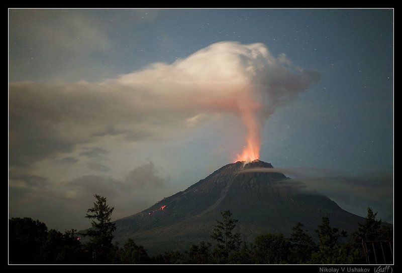 вулкан кизимен, камчатка, извержение  фото превью