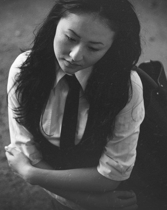 b&w, чб, девушка, girl, портрет, portrait  фото превью