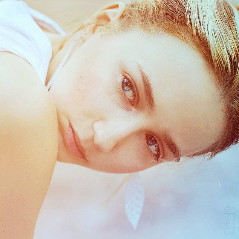 carrotcat, portrait, women, eyes, blue eyes, Женя Белан