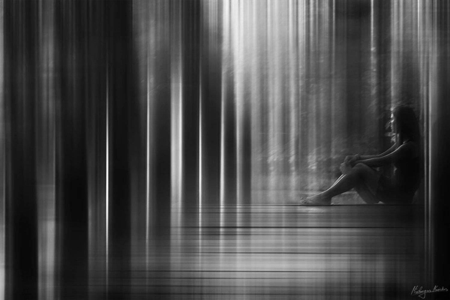 girl, portrait, expression, black&white, Mindaugas Navickas