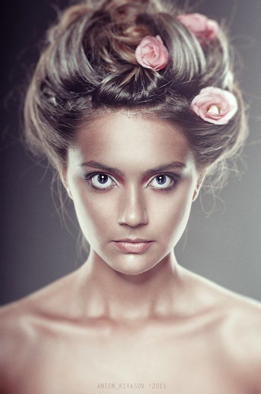 дикая, роза, девушка, портрет, гламур  фото превью