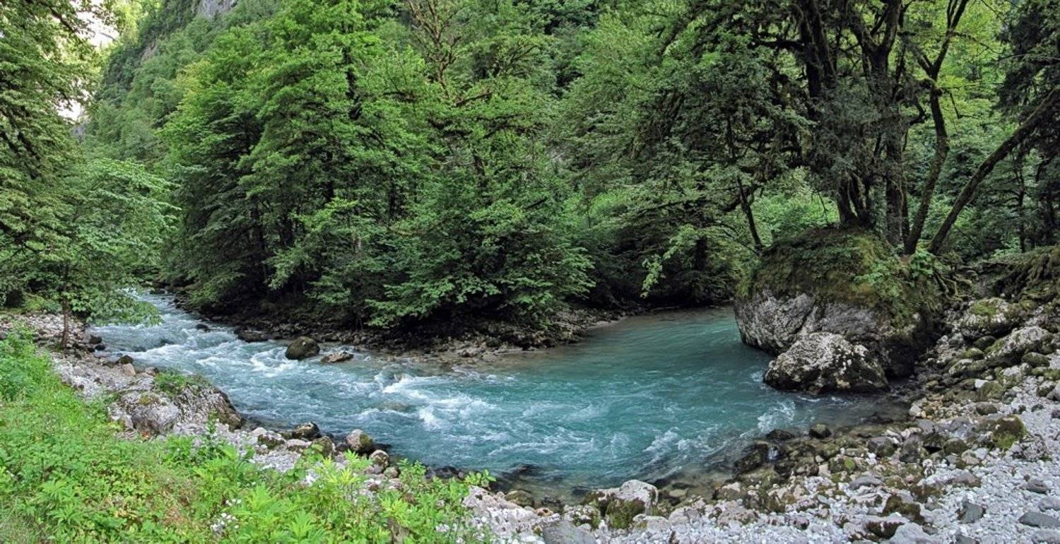 абхазия, панорама, пейзаж, природа, река, SvetLana