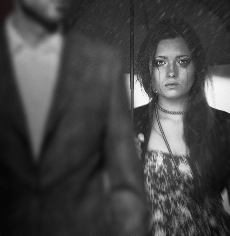 девушка, девушки, дождь, дожди, слеза, слёзы, портрет, портреты, владимир, шипулин  фото превью