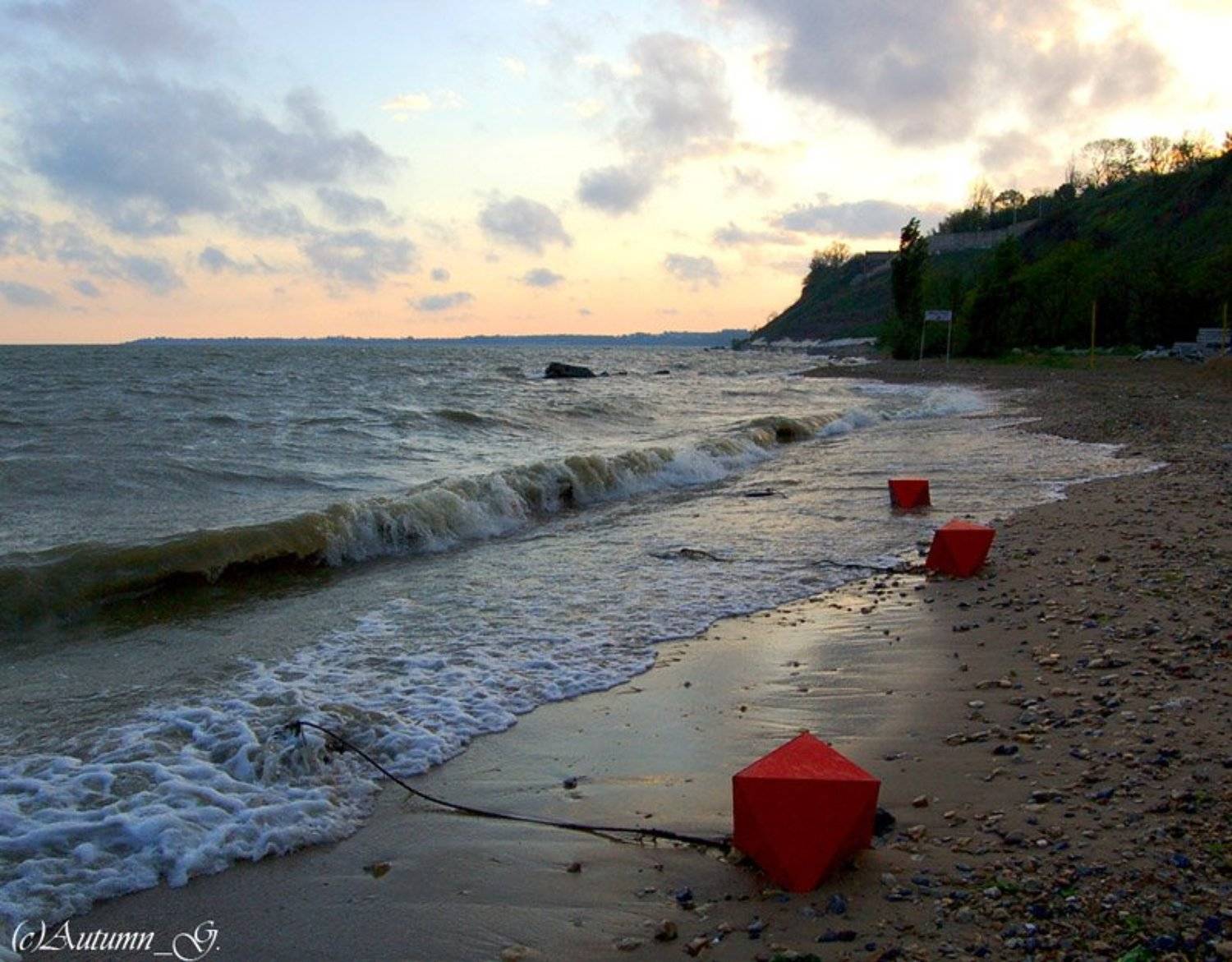 таганрогский, залив, , азовское, море, autumn