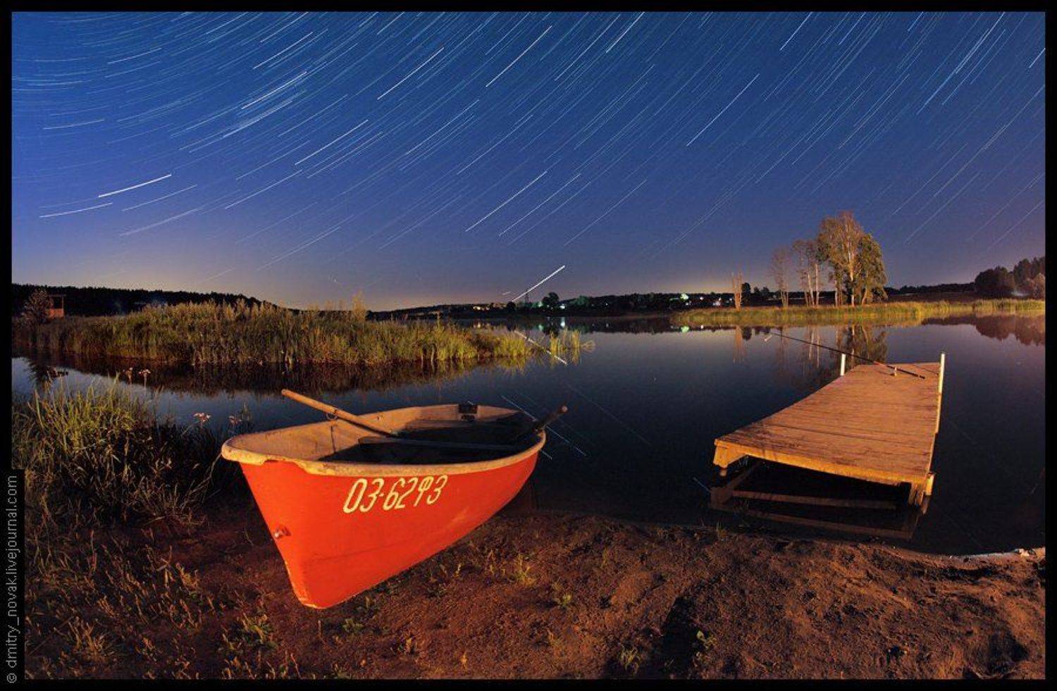 звезды, небо, треки звезд, Дмитрий Новак