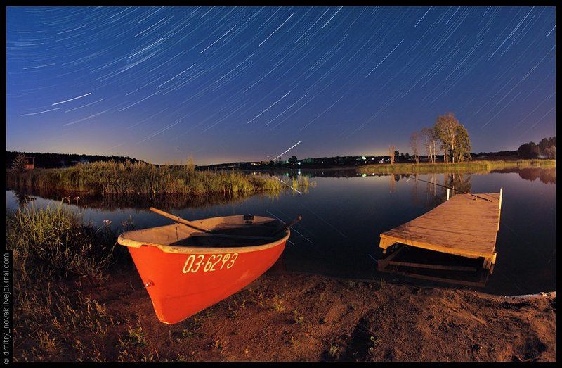 звезды, небо, треки звезд  фото превью