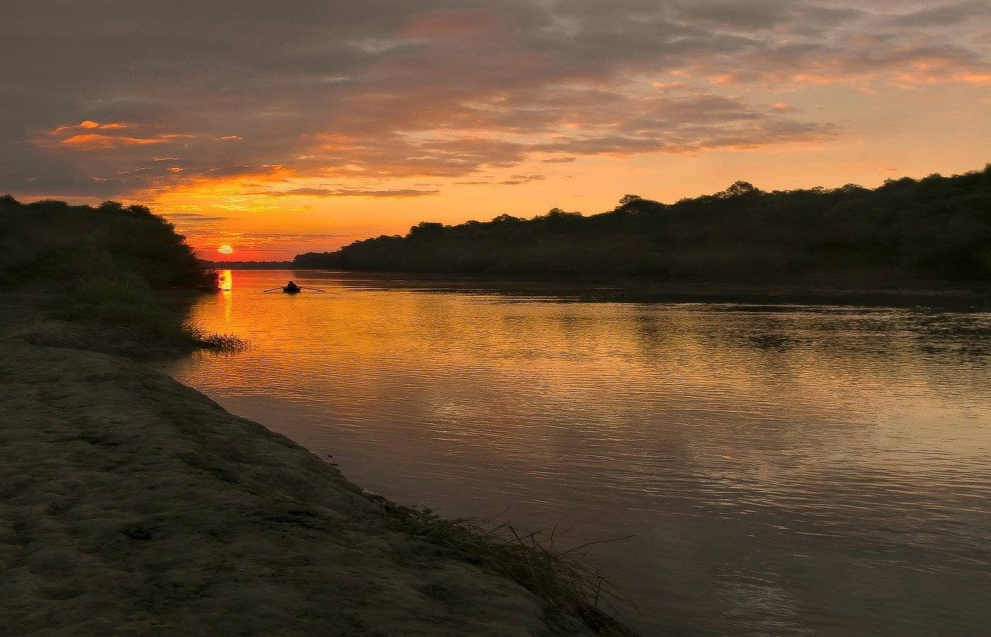 рассвет, рыбаки, река, кубань, утро, ФЁДОР