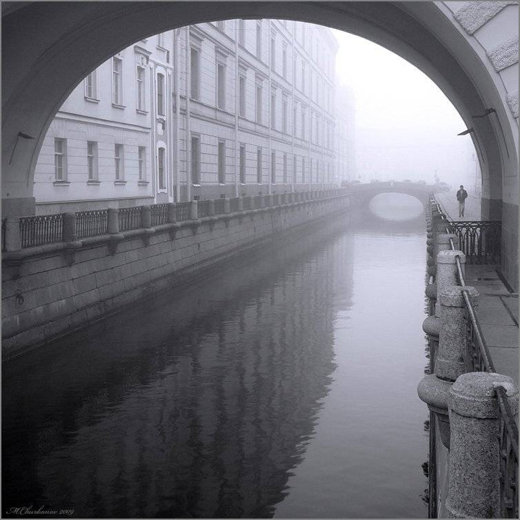 утро, туман, утро, зимняя канавка, Михаил Чурбанов