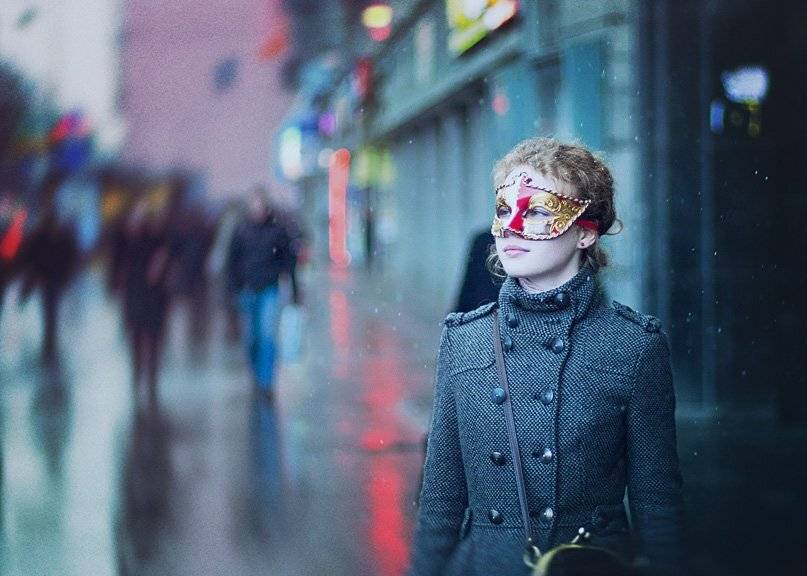 зима, маска, маскарад, снег, холод, холодные тона, Tertius Alio