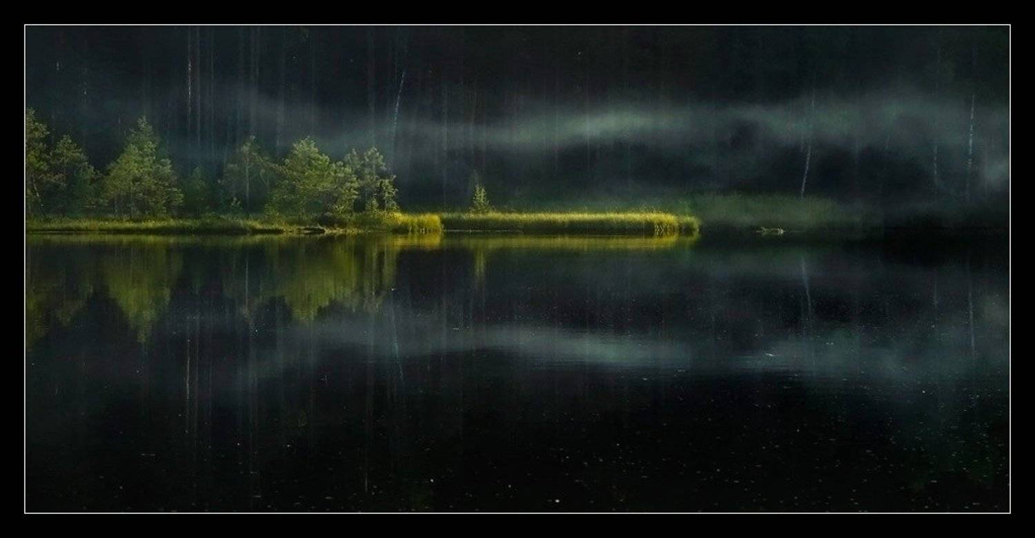 утро, дым, лес, вода, озеро, шериха, меленки, Сдобин Дмитрий