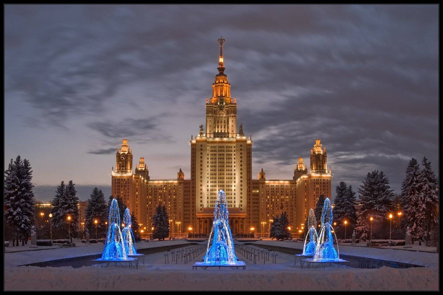 фонтаны, зима, мгу, москва, Анатолий Гордиенко