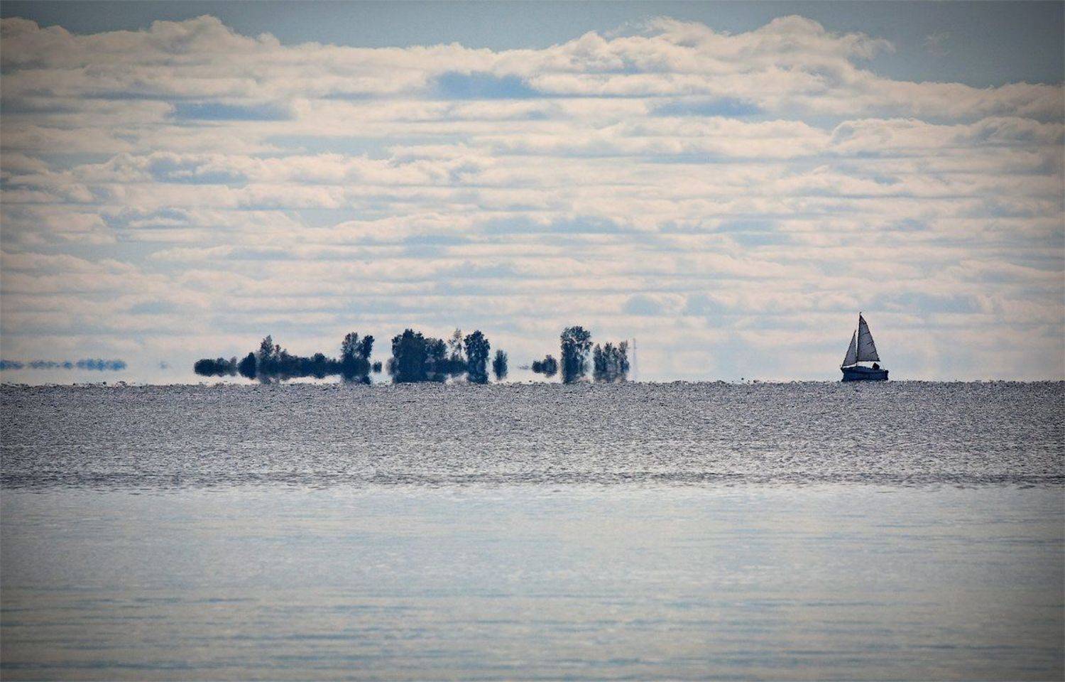 небо, вода, яхта, мираж, гладь, Андрей Заржецкий