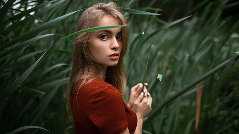girl, beauty, green Даша фото превью