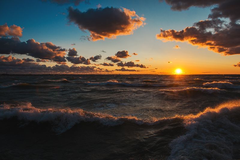 пейзаж, таллин, эстония, море, закат Таллинский залив фото превью