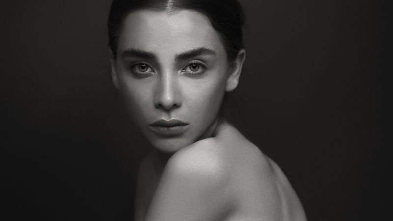 portrait, face, model blacnandwhite inspiration eyes people retouch MYRKUR фото превью