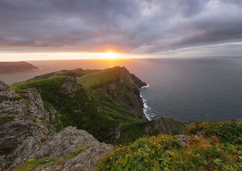 курильские острова, шикотан, сахалин, тихий океан Закат на Курильских островах фото превью