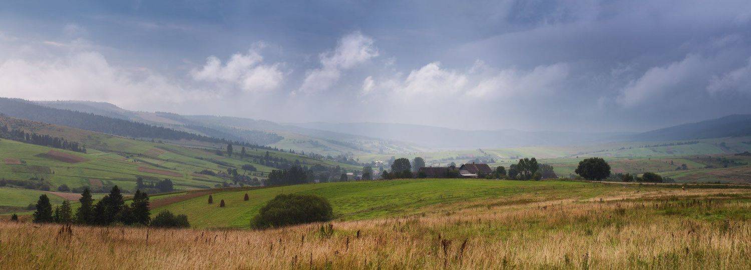 бескиды, горы, день, дождь, июль, карпаты, лето, облака, Вейзе Максим
