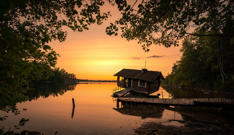 lake, finland, sauna, sunset Drunken sauna фото превью