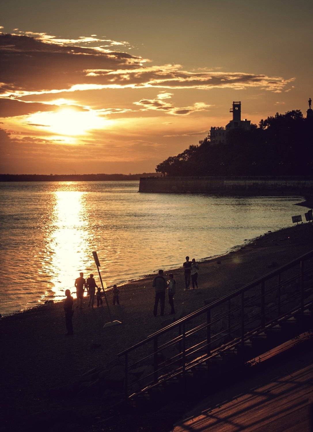 амур, река, хабаровск, россия, закат, солнце, Vladimir Kedrov