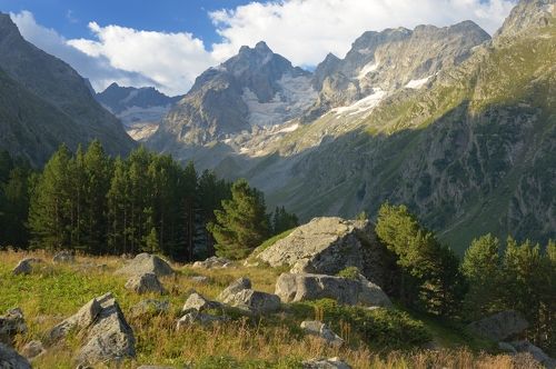 Утро в горах,в конце лета