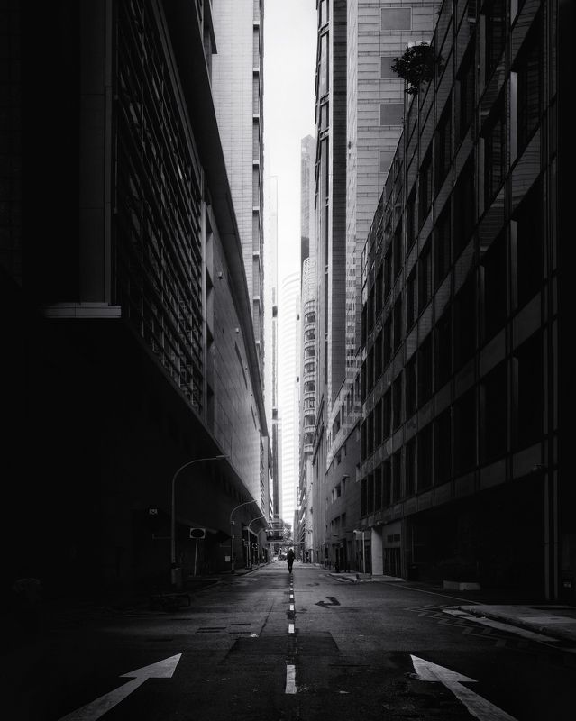 город, архитектура, черное-белое, мегаполис, сингапур Вакуум  фото превью