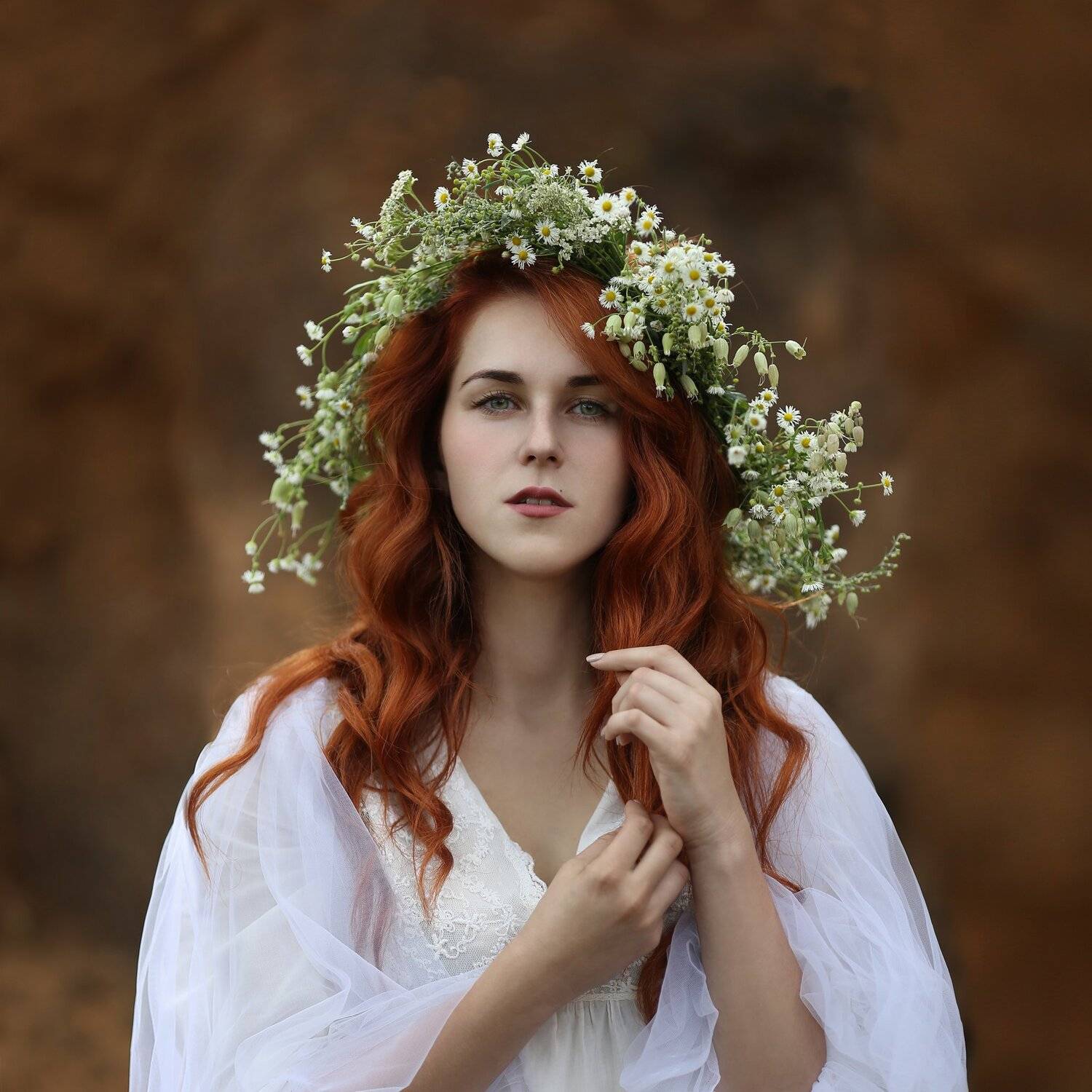 Рыжая, рыжая девушка, рыжие волосы, огонь, Ирина Голубятникова