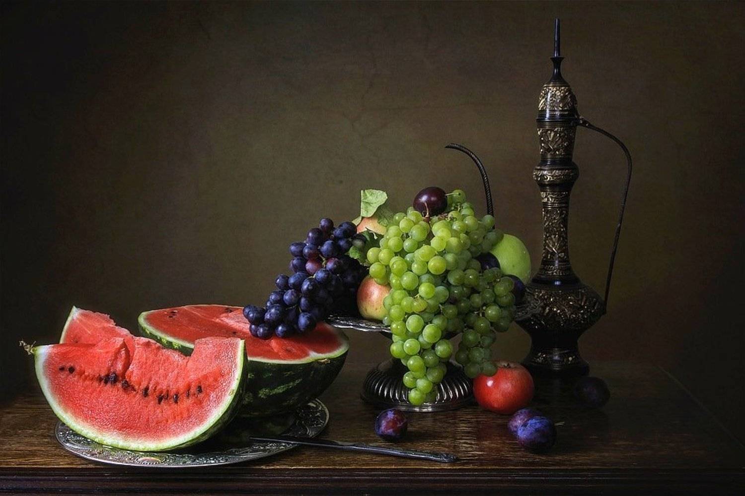 натюрморт, лето, урожай, фрукты, арбуз, Ирина Приходько