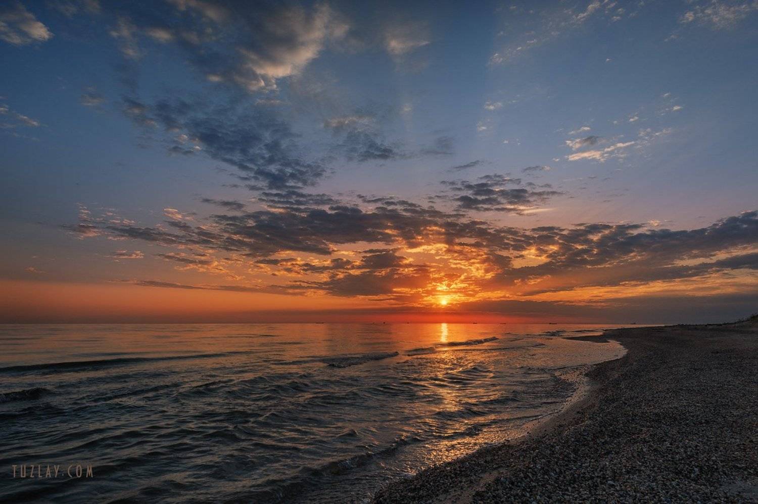 азовское море, июнь, утро, пляж, азовский берег, Владимир Тузлай