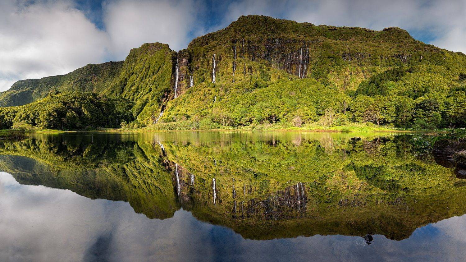Azores, Island, Portugal, Ocean, Atlantic, Europe, Lagoadaspatas, Alagoinha, Reflexes, Mirror, Panoramic, Hugo S&oacute;