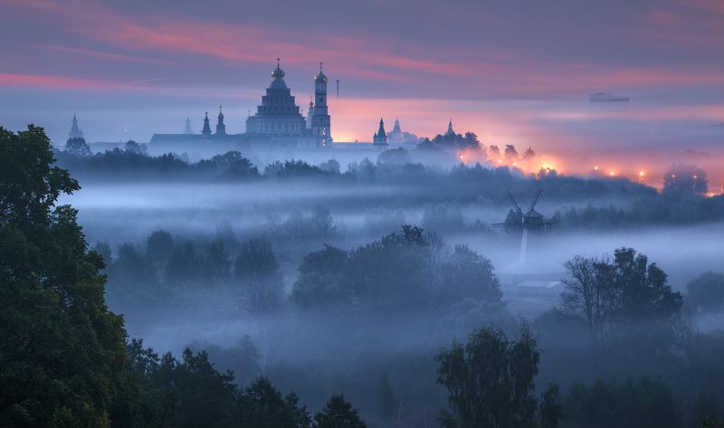 истра, новый иерусалим, монастырь, туман Пробуждение фото превью