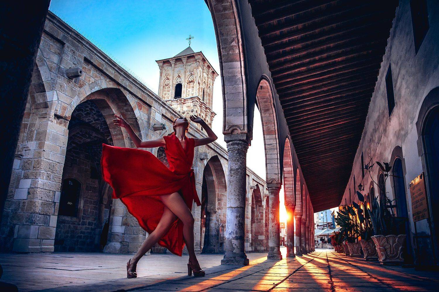 woman, portrait, travel, art, church, sunrise, larnaca, Руслан Болгов (Axe)