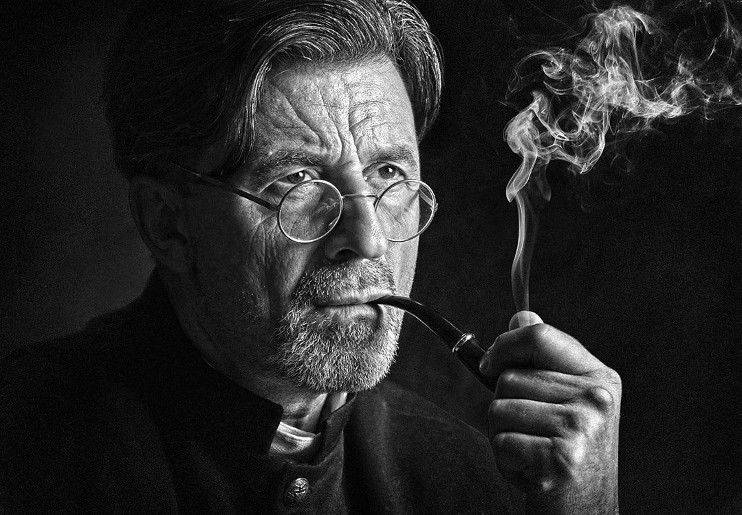 man portrait sailor pipe smoke, Alexander Sviridov