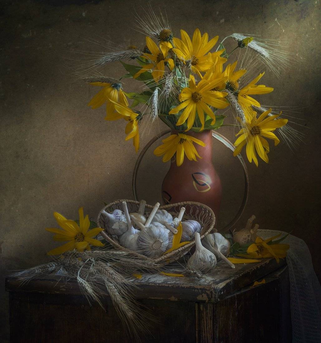 натюрморт,чеснок, Елена Рубинская