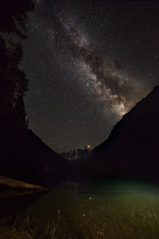 астрофото, фото космоса, ночное фото, ночной пейзаж, горный алтай, астрофотография ЗЕМНОЕ И НЕБЕСНОЕ фото превью