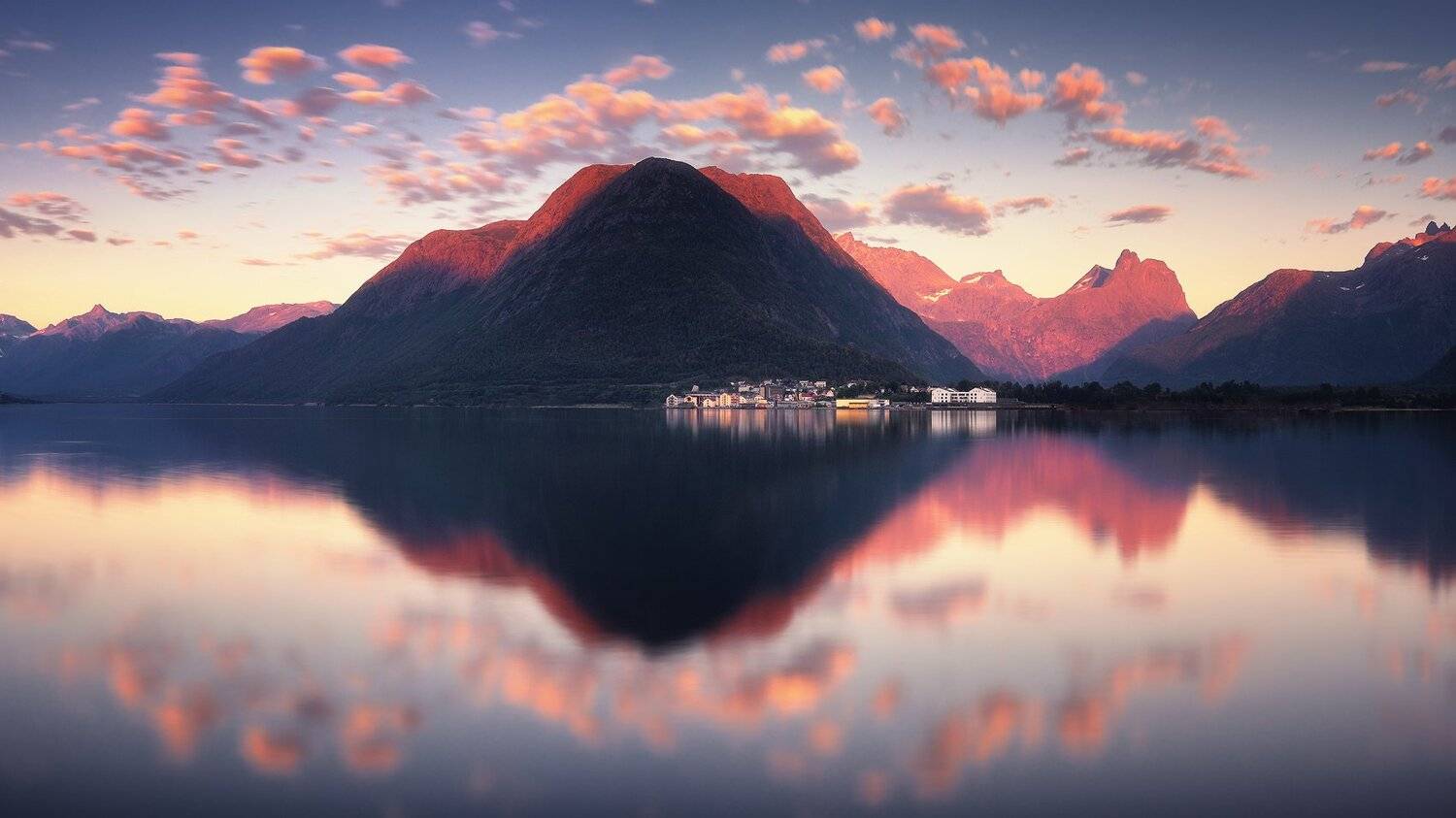 норвегия, лето, фьорд, горы, панорама, ондалснес, Евгений Матюшенков