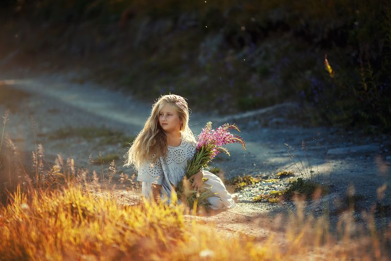 дети, портрет, природа, закат, Алтай На Алтае фото превью