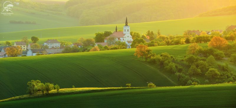 пейзаж, природа, поле, моравия, чехия Věteřov фото превью