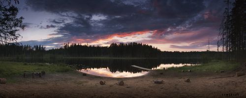 Закат по карельски.