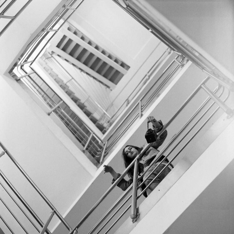 film, black, white, ilford, medium, format, 6x6, staircase Sofia фото превью